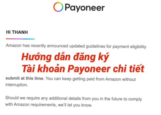 Hướng dẫn đăng ký tài khoản Payoneer chi tiết từng bước